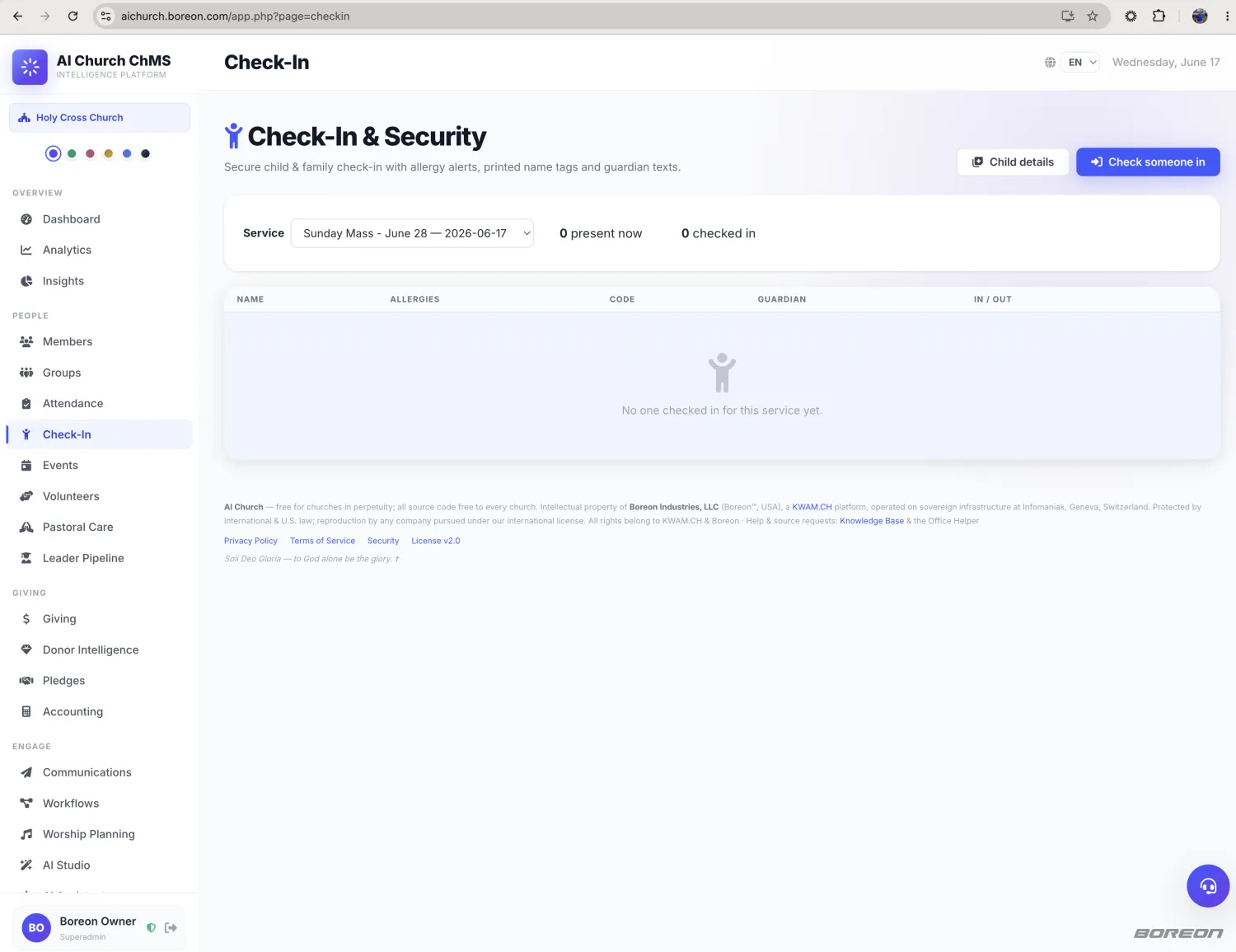 Check-In & Family Safety